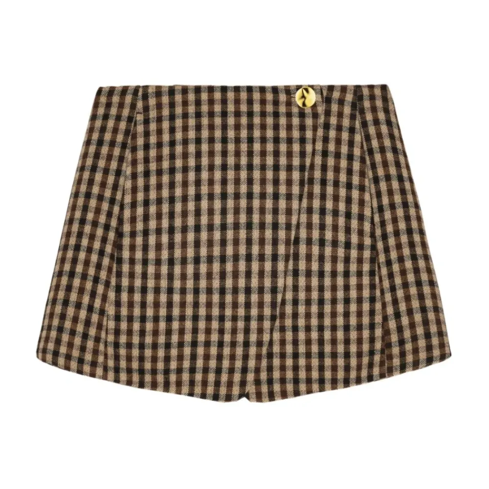 DAMES Ganni Rokken^Elegante Marrone Rok AW25