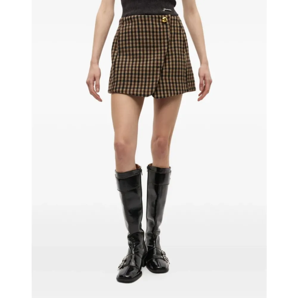 DAMES Ganni Rokken^Elegante Marrone Rok AW25