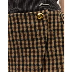 DAMES Ganni Rokken^Elegante Marrone Rok AW25