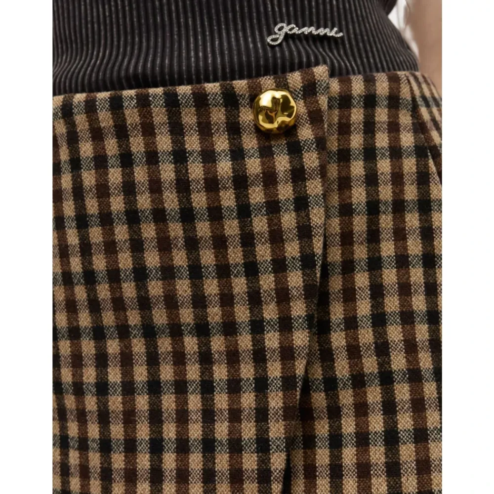 DAMES Ganni Rokken^Elegante Marrone Rok AW25