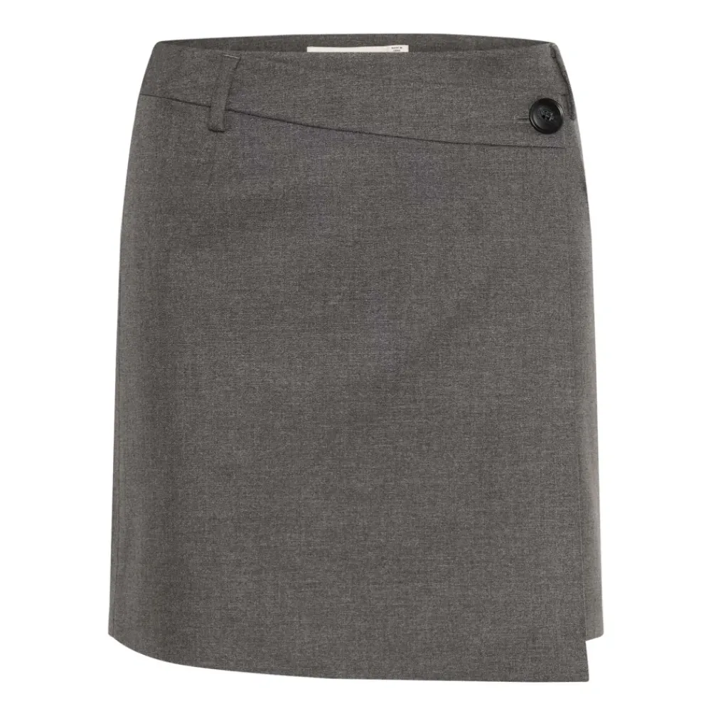 DAMES Gestuz Rokken^Elegante Melange Wikkelrok