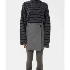 DAMES Gestuz Rokken^Elegante Melange Wikkelrok