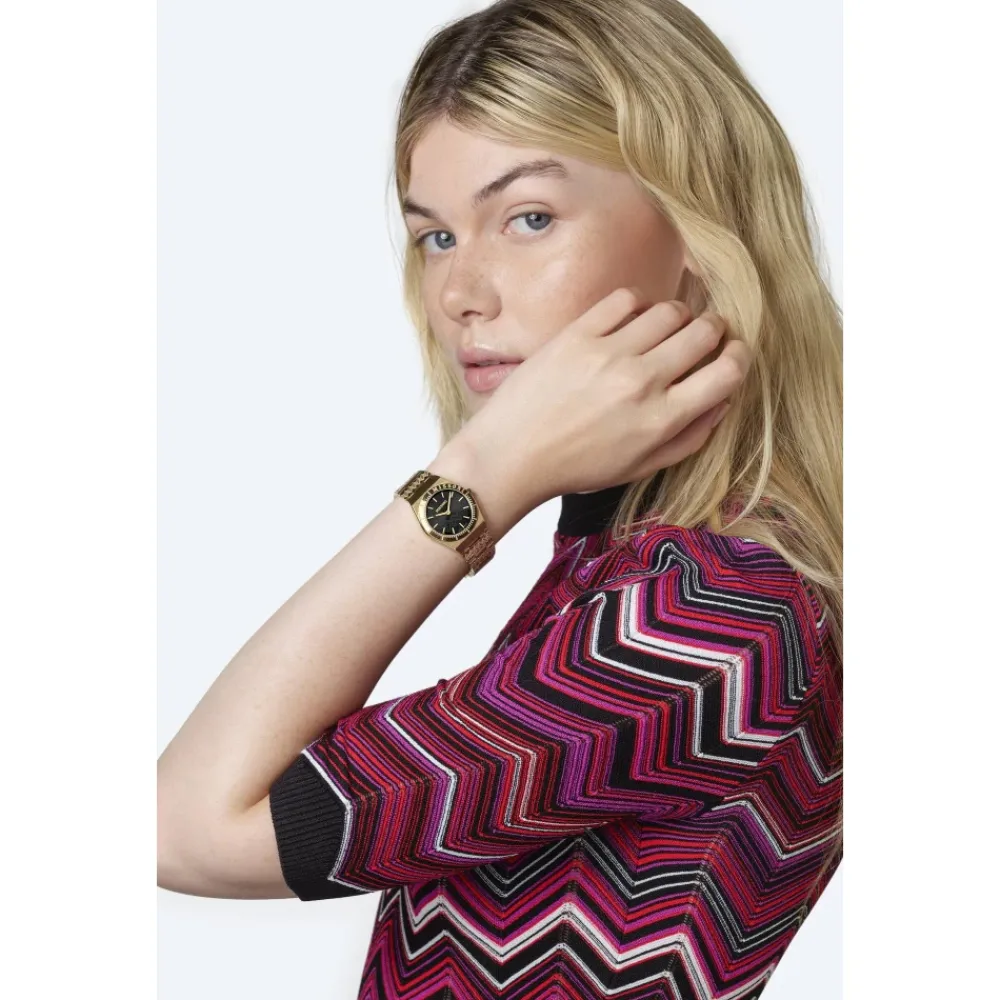 DAMES Missoni Elegante Milano horloge met zigzag motief