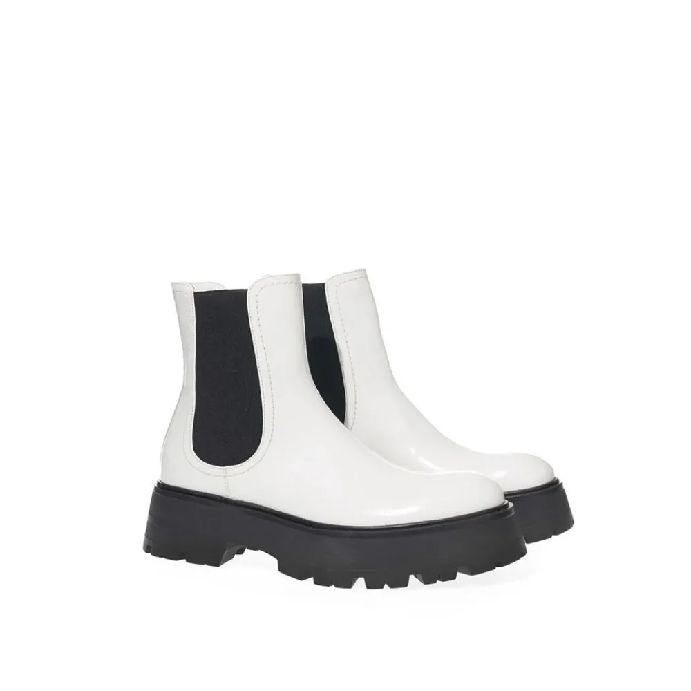 DAMES Alexander McQueen Chelseaboots^Elegante Monochrome Leren Laarzen