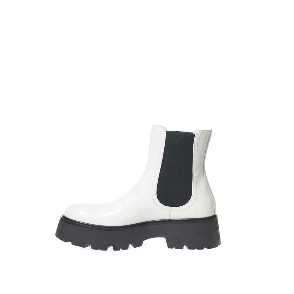 DAMES Alexander McQueen Chelseaboots^Elegante Monochrome Leren Laarzen