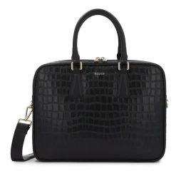 DAMES Kazar Elegante reliëf lederen laptoptas