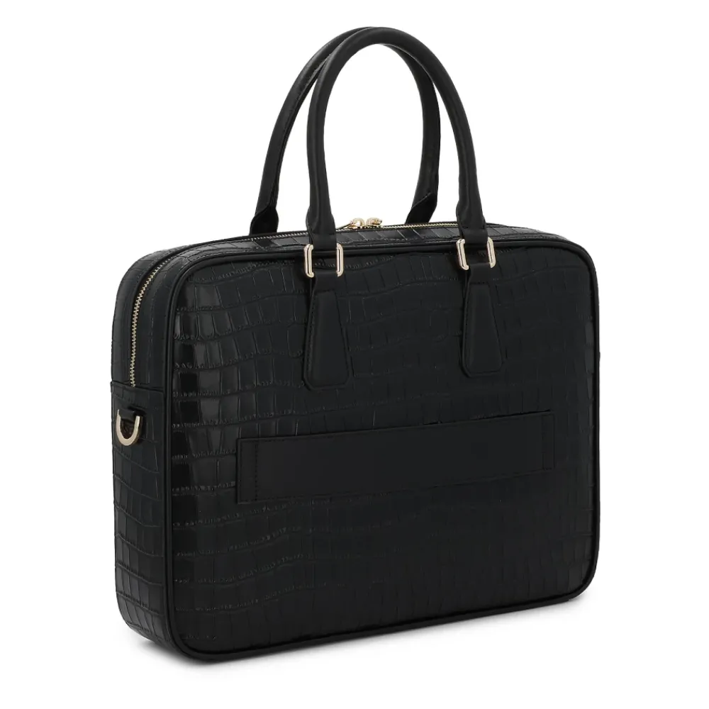 DAMES Kazar Elegante reliëf lederen laptoptas