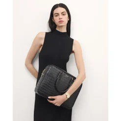 DAMES Kazar Elegante reliëf lederen laptoptas