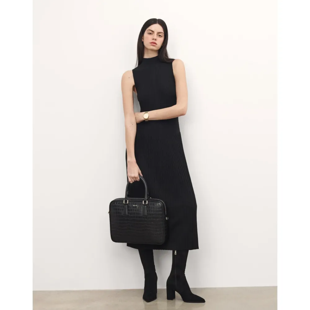 DAMES Kazar Elegante reliëf lederen laptoptas