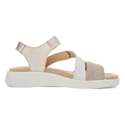 DAMES ara Sleehakken^Elegante Sandaal in Zand/Wit/Platin