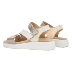 DAMES ara Sleehakken^Elegante Sandaal in Zand/Wit/Platin