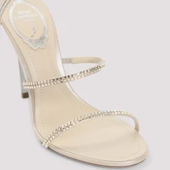 DAMES René Caovilla Elegante Strass Sandalen in Nude & Neutrals