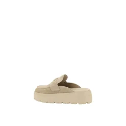 DAMES Prada Loafers^Elegante Suède Loafers Muiltjes met Wedge