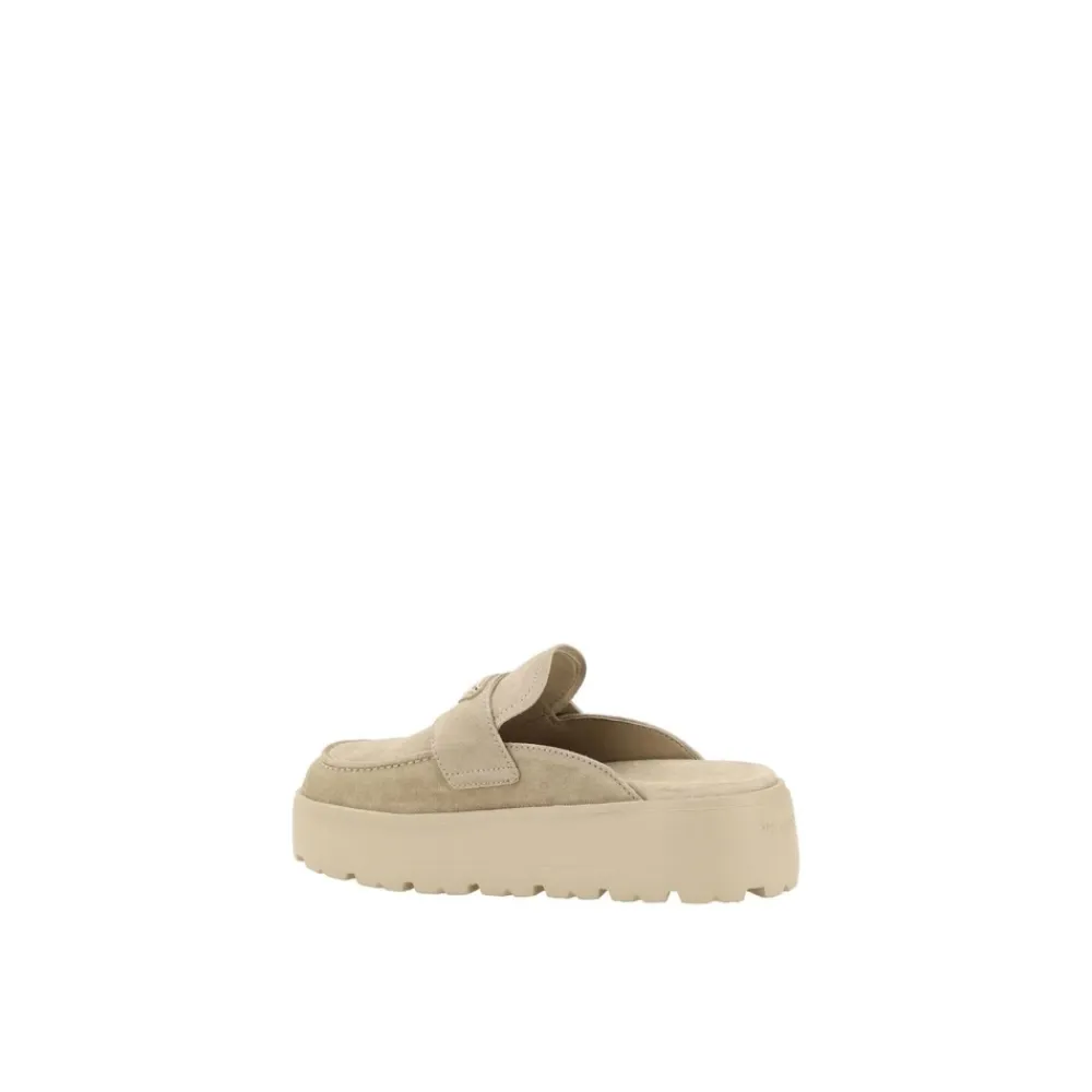 DAMES Prada Loafers^Elegante Suède Loafers Muiltjes met Wedge