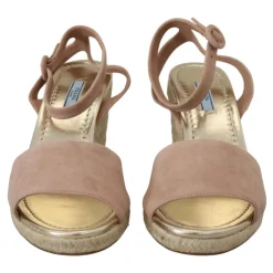 DAMES Prada Elegante suède sleehak sandalen
