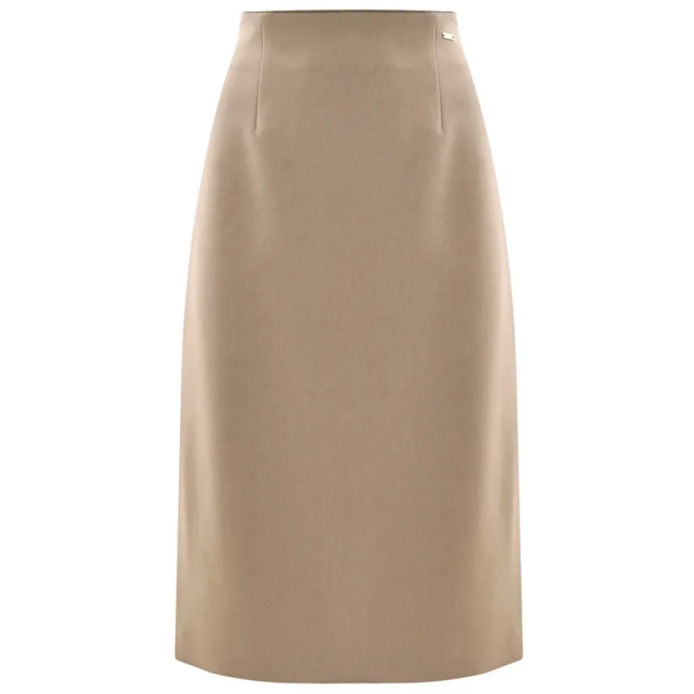 DAMES Kocca Rokken^Elegante Viscose Rok met Strakke Lijnen