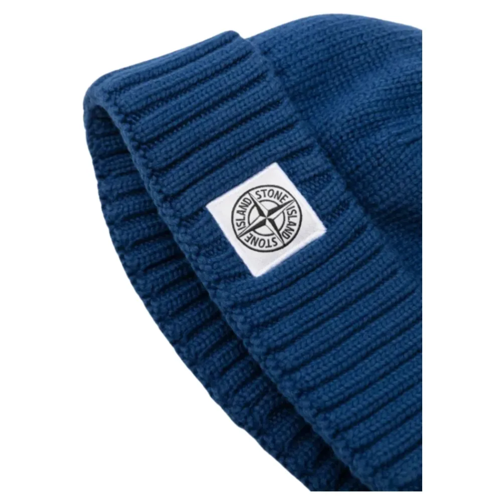 Stone Island Mutsen En Petten^Elektrisch Geribbelde Gebreide Kinder Muts