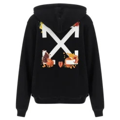 DAMES Off White Hoodies & Sweatvesten^Emb Fruits Arrow Hoodie