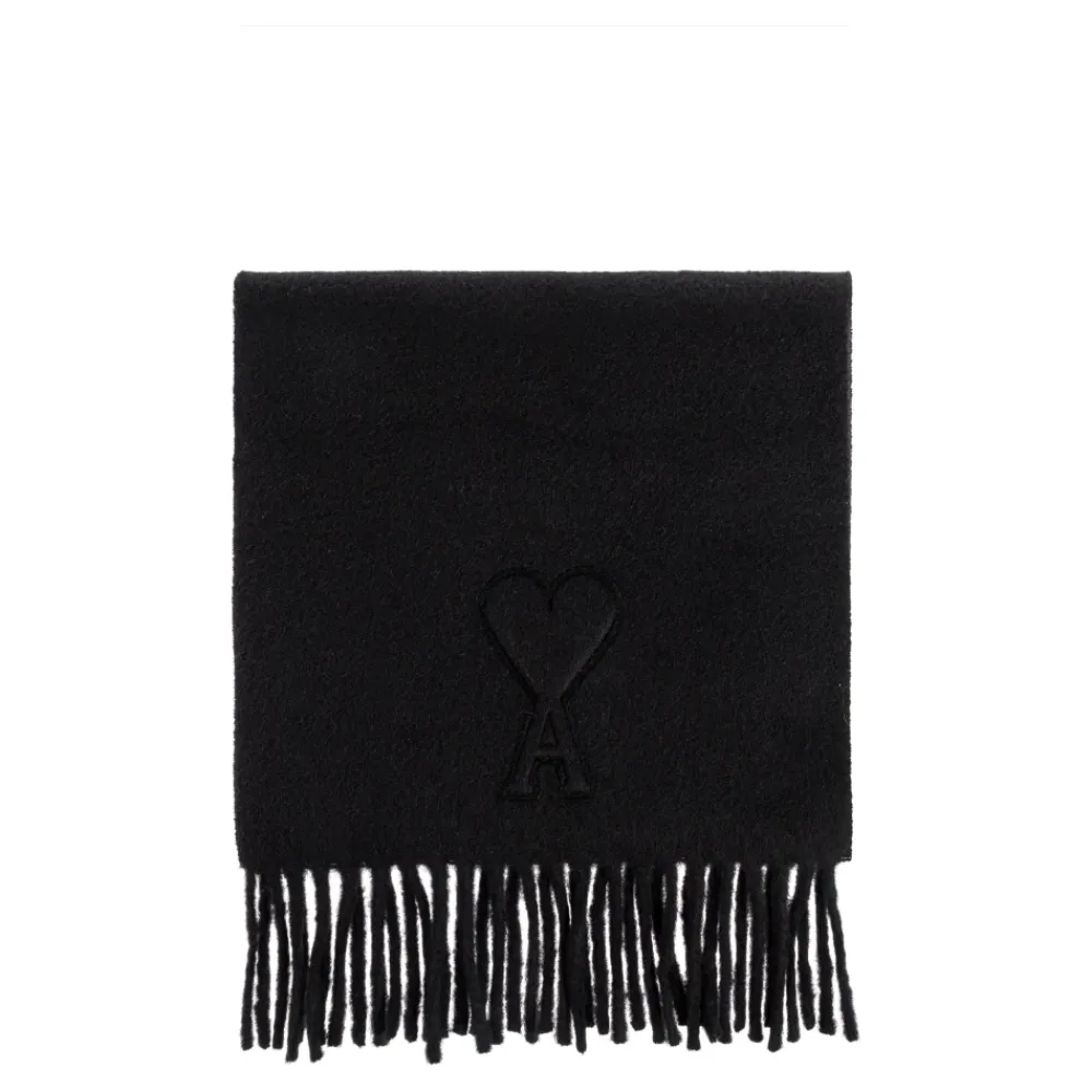 Heren Ami Paris Embossed De Coeur Scarf