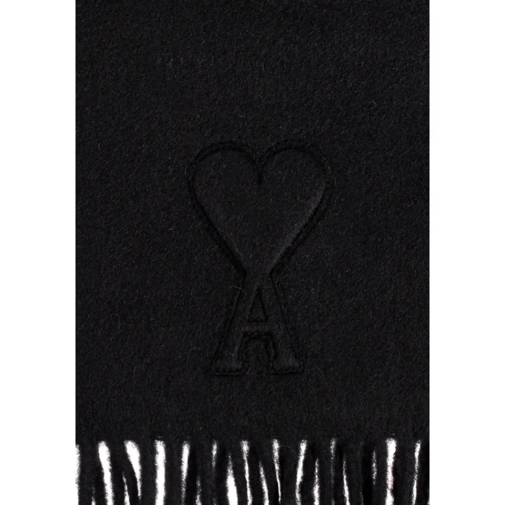 Heren Ami Paris Embossed De Coeur Scarf