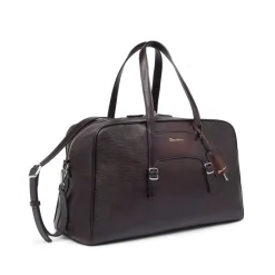 DAMES Santoni Weekendtassen^Embossed Leather Weekendtas