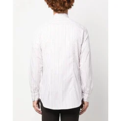 Heren Etro Embroidered Logo Striped Shirt