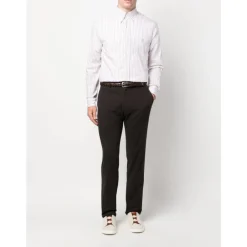 Heren Etro Embroidered Logo Striped Shirt