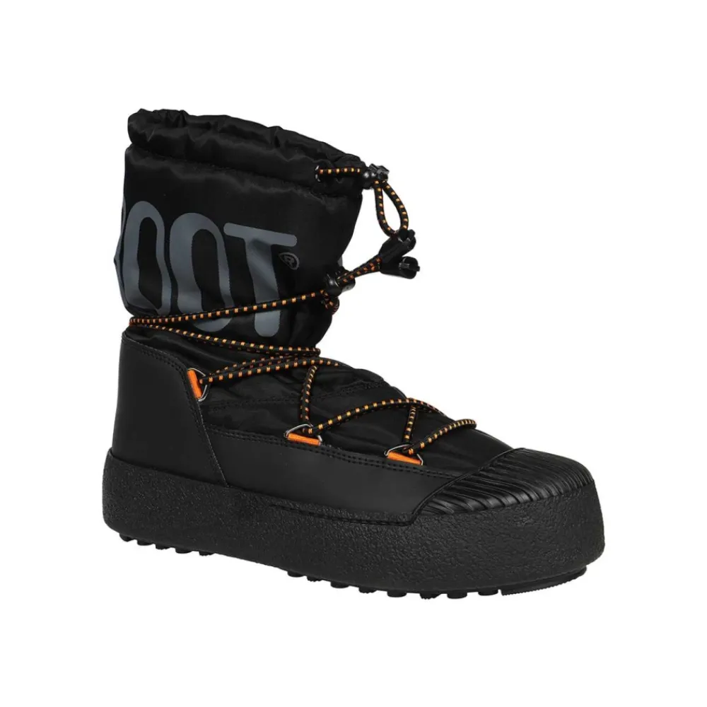 Heren Moon Boot Enkellaarsjes met veters en PVC-inzetstukken