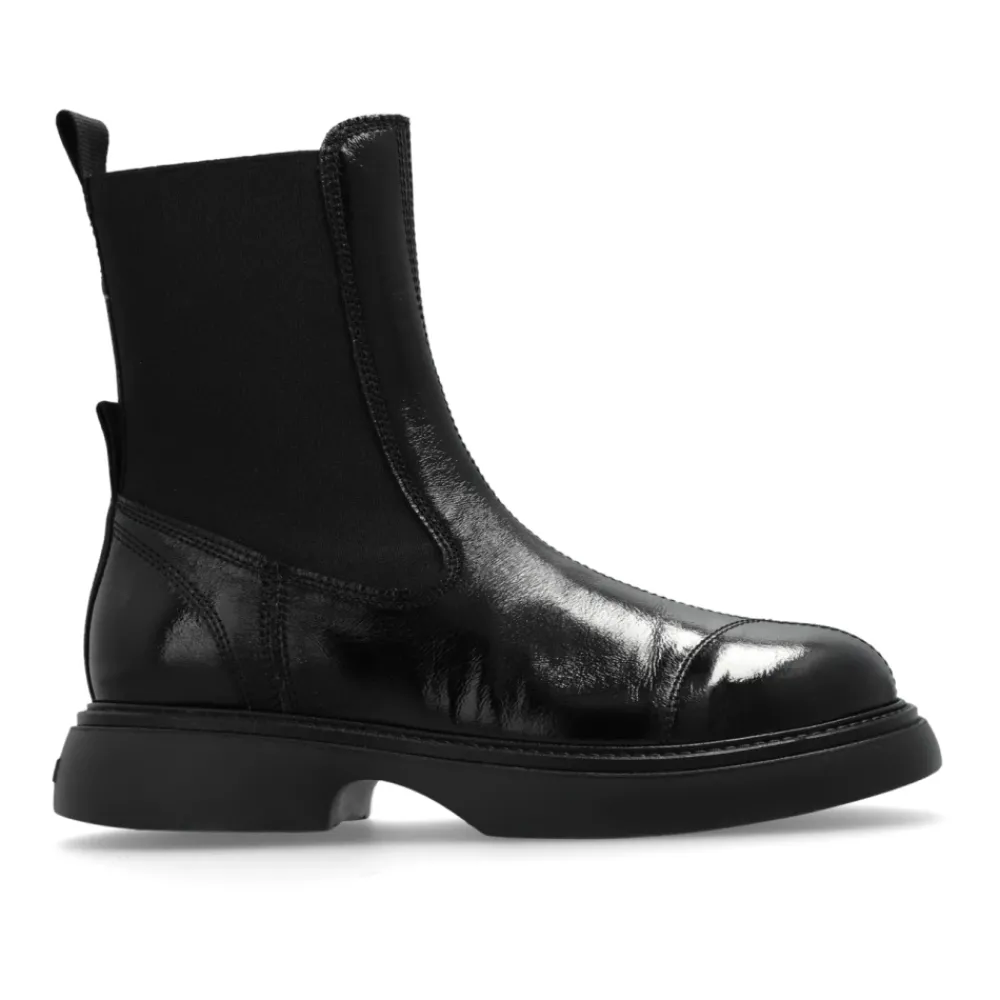 DAMES Ganni Chelseaboots^Enkellaarzen met logo