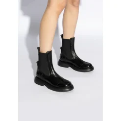 DAMES Ganni Chelseaboots^Enkellaarzen met logo