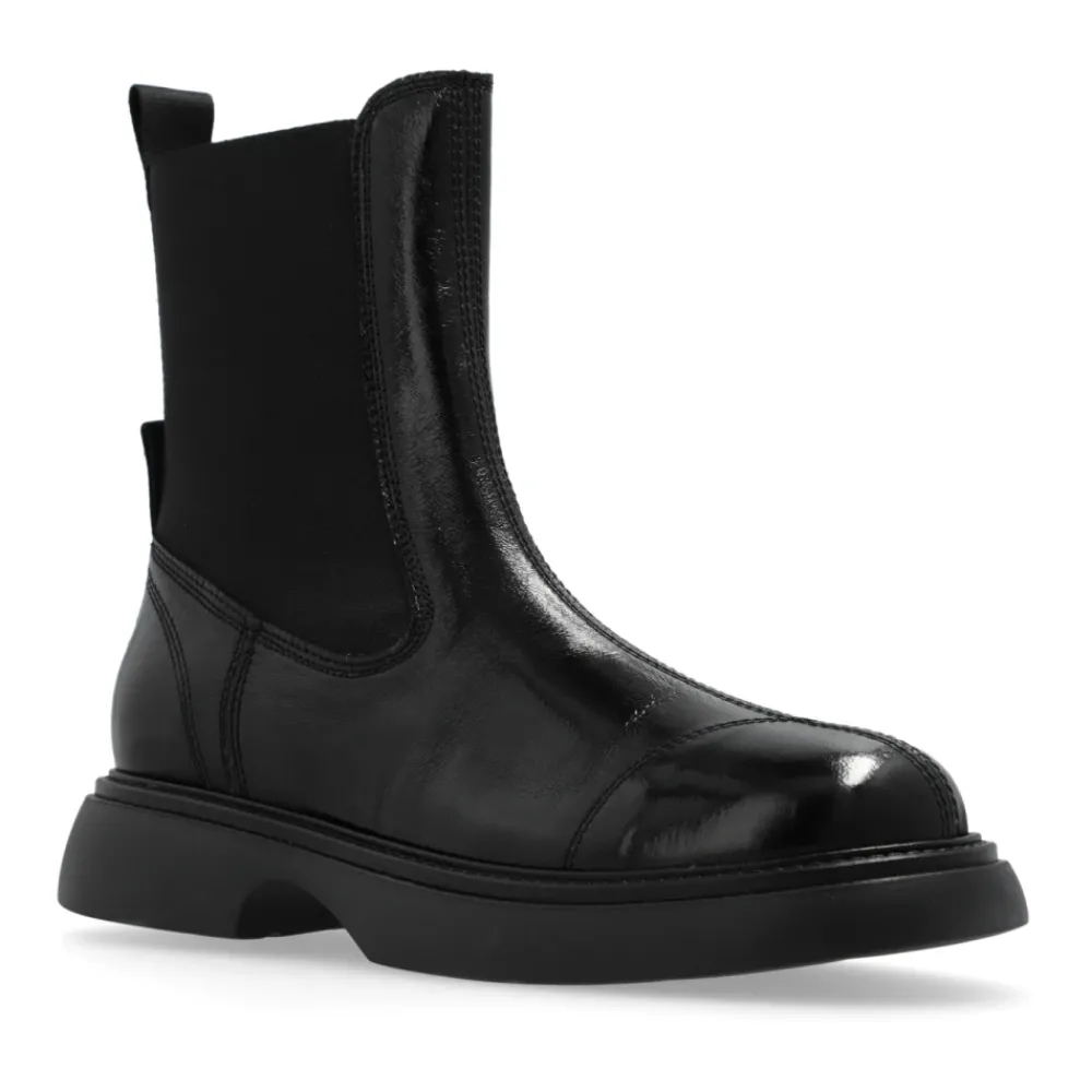 DAMES Ganni Chelseaboots^Enkellaarzen met logo