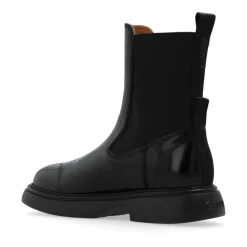 DAMES Ganni Chelseaboots^Enkellaarzen met logo