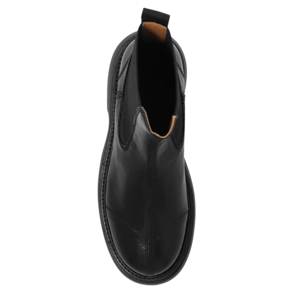 DAMES Ganni Chelseaboots^Enkellaarzen met logo