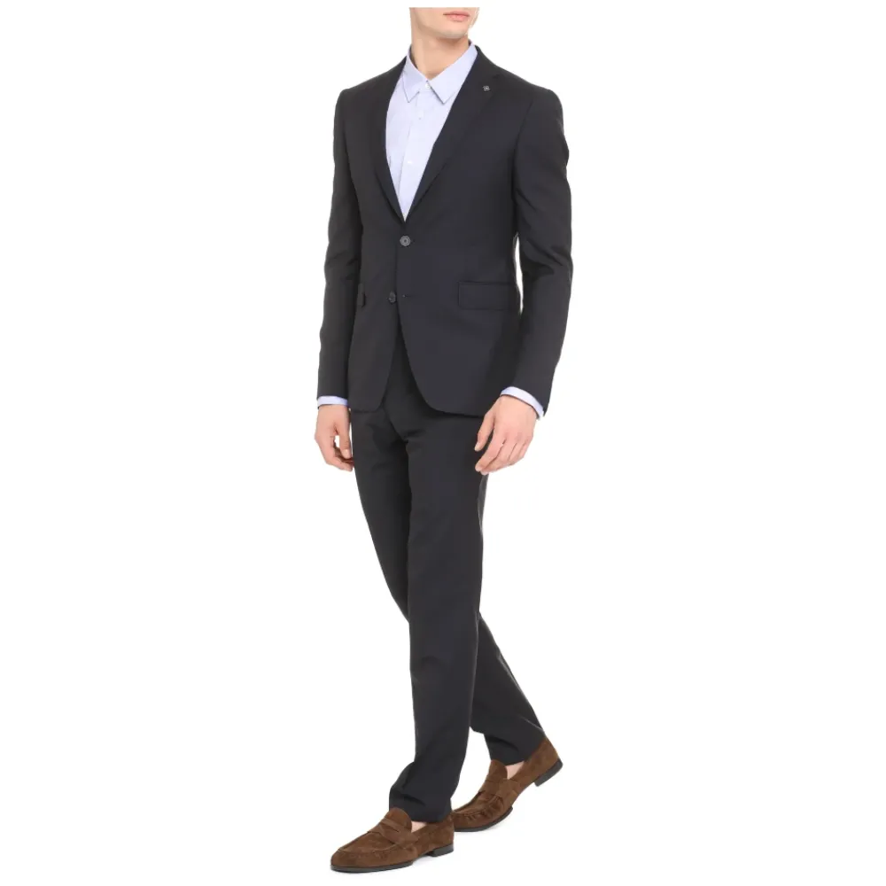 Heren Tagliatore Enkelrijig Twee-Knops Pak