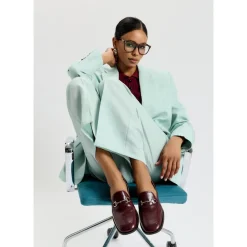 DAMES Cesare Gaspari Equestrian Chic Loafers - Bordeaux