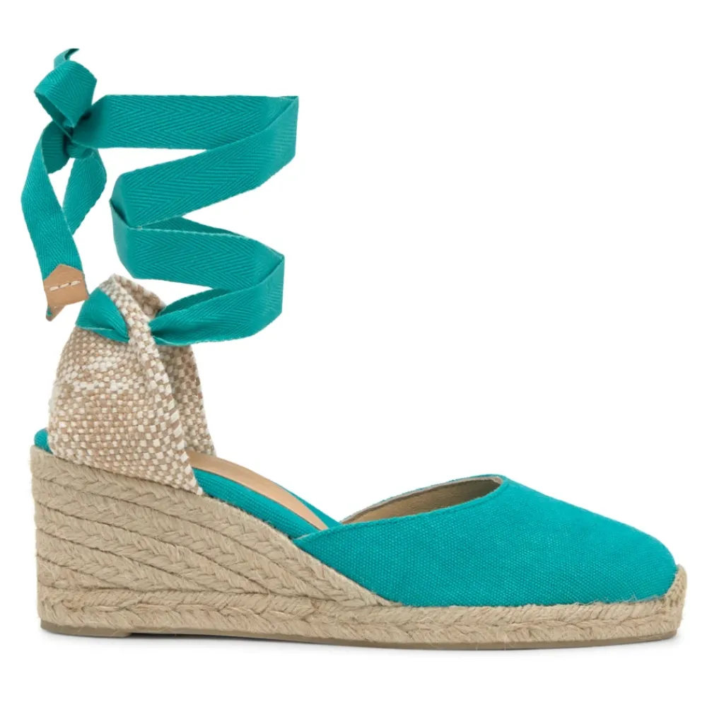 DAMES Castañer Sleehakken^ESPADRILLE MET 7 CM HAK