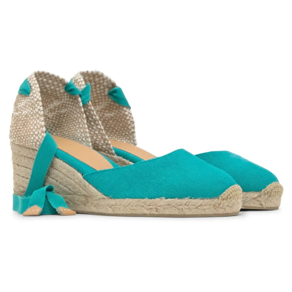 DAMES Castañer Sleehakken^ESPADRILLE MET 7 CM HAK
