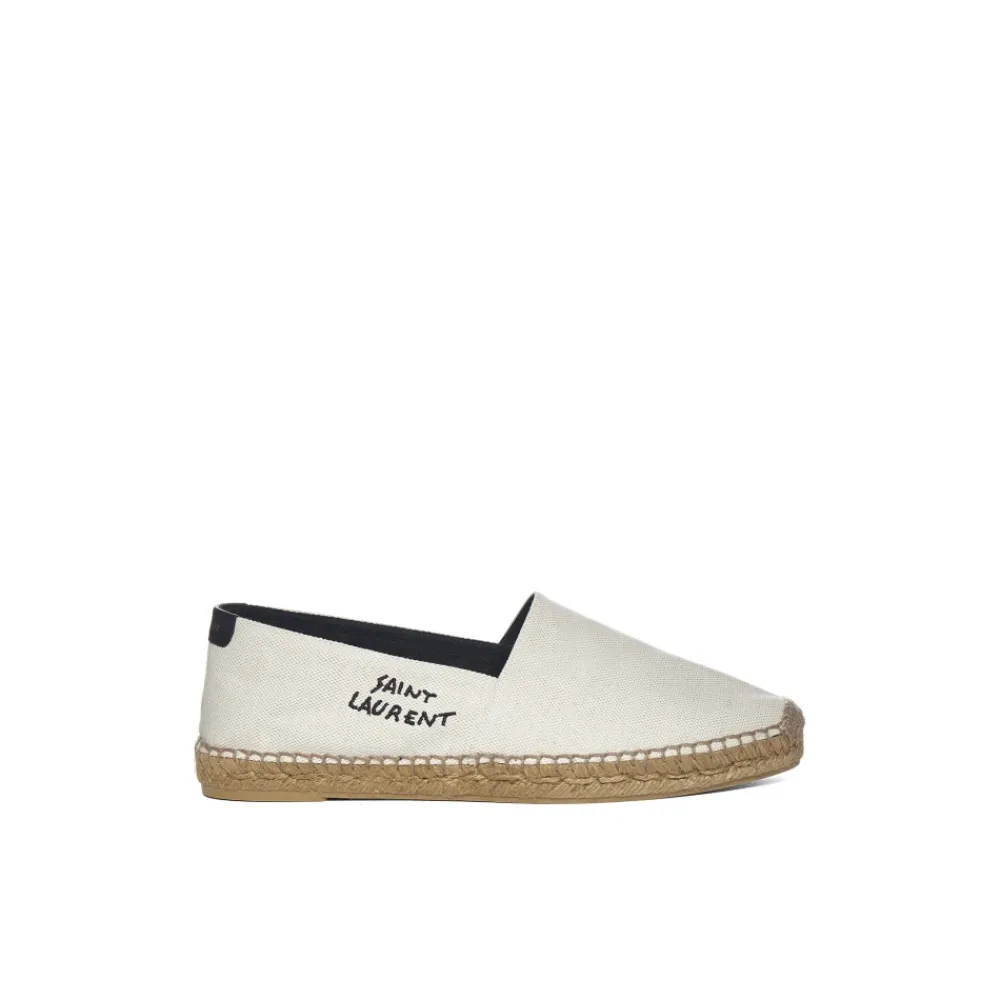 Heren Saint Laurent Espadrilles met Geborduurd Logo