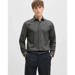 Heren Jack & Jones Overhemden^Essentials Parker Overhemd Lange Mouw