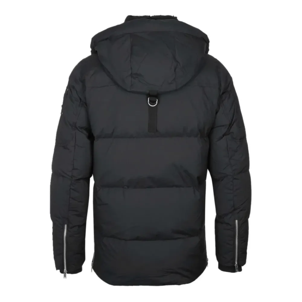 Heren Moose Knuckles Everest 3Q Puffer Black Jacket