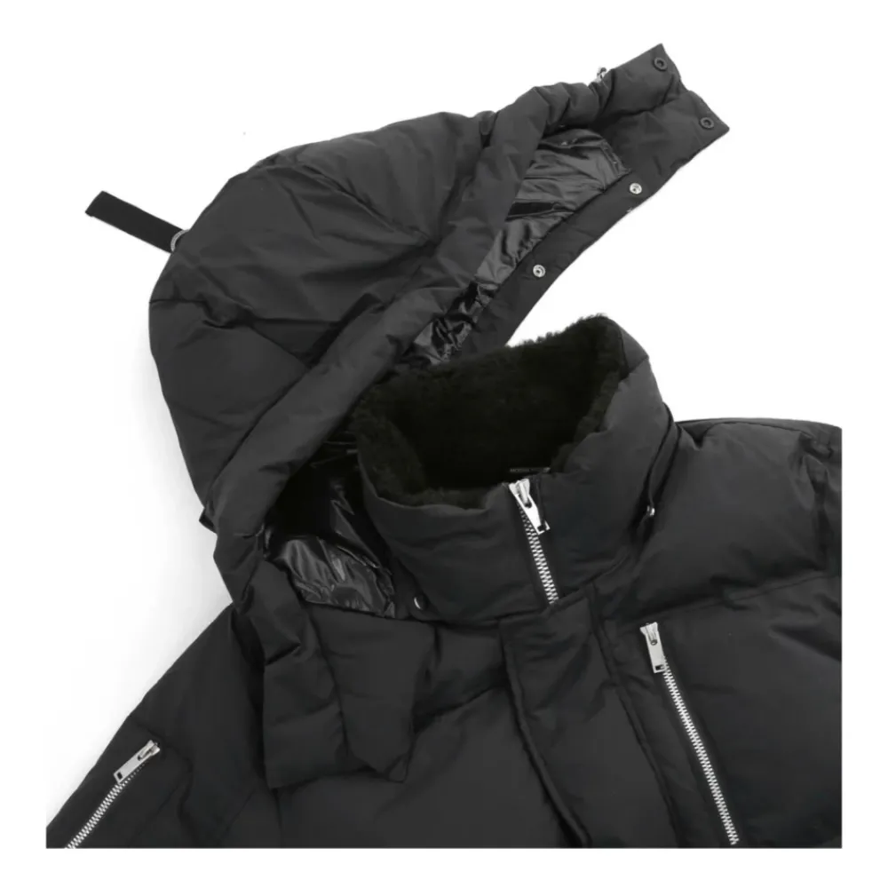 Heren Moose Knuckles Everest 3Q Puffer Black Jacket