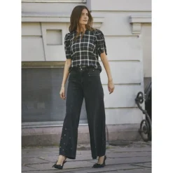 DAMES Co'Couture Eyelet Wide Leg Jeans in