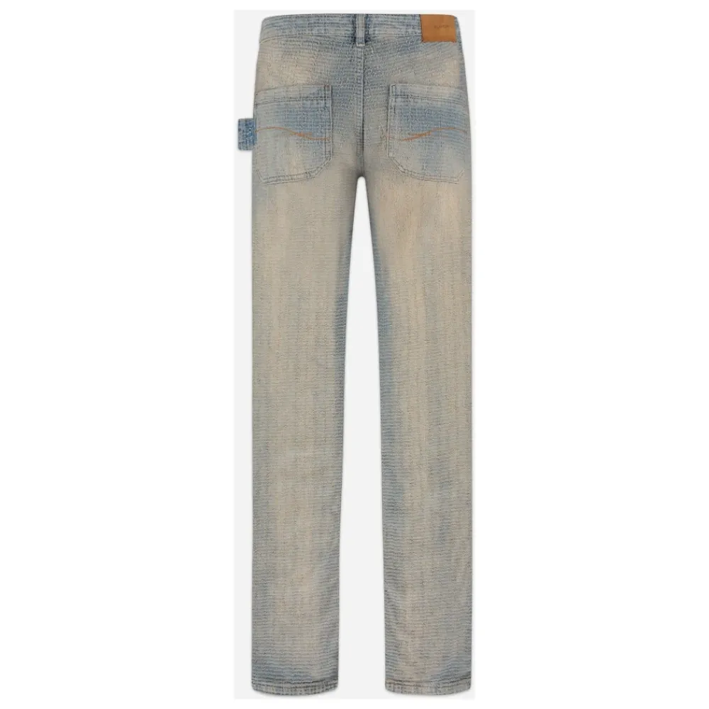 Heren FLÂNEUR Faded Tweed Denim Jeans Licht