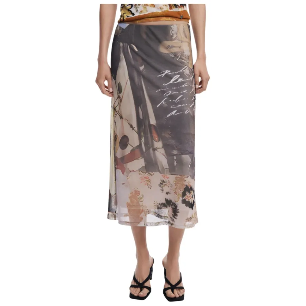 DAMES Desigual Rokken^FAL_COLLAGE Midi Rok