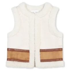 Chloé Faux Fur Vest Two-Tone Design