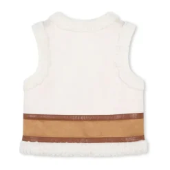 Chloé Faux Fur Vest Two-Tone Design