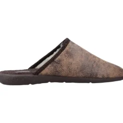 Heren Victoria Faux Leather Comfort Slippers