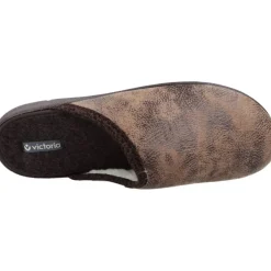 Heren Victoria Faux Leather Comfort Slippers