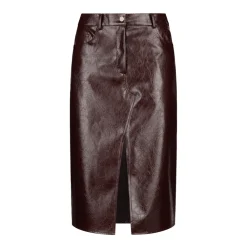DAMES Liu Jo Rokken^Faux Leather Longuette Rok - Bordeaux