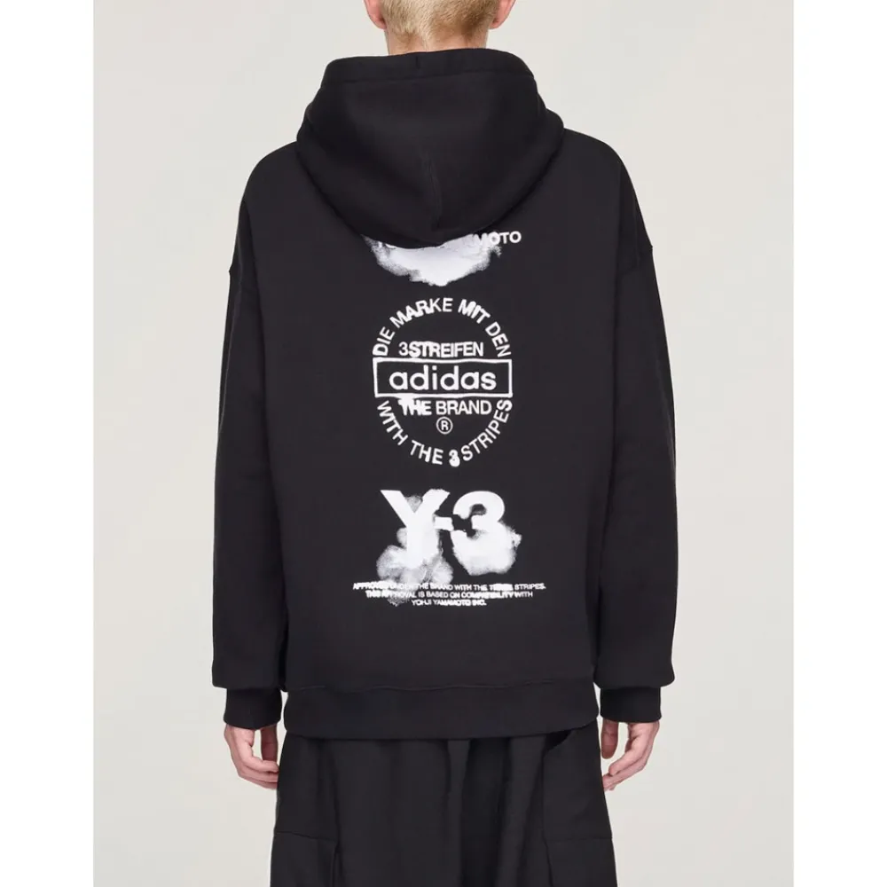 Heren Y-3 Truien & Vesten^Felpa met Capuchon en Graphic Print